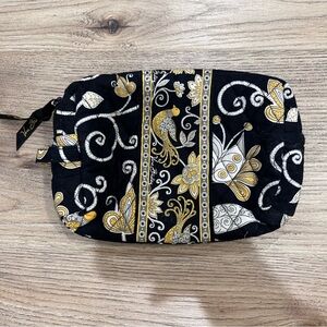 Vera Bradley Black and Gold Cosmetic Bag